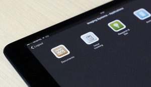 IMiS DMS Mobile showing application portal